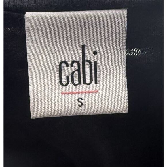 Cabi Womens Cosmos Top Size Small Black Gray Sheer Over Built in Tank Style 3597 - Picture 7 of 8